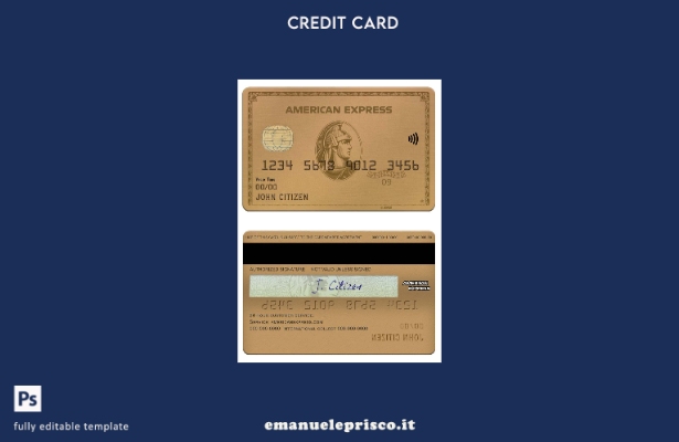 stile verificato USA Maryland Howard Modello di carta oro American Express della